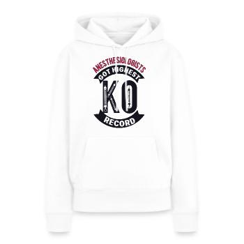 Anesthésie KO - Sweat à capuche Premium bio Femme - blanc - Devant - Julia (174cm)