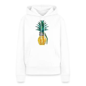 Ananas Granate - Frauen Premium Bio Hoodie - Weiß - Vorne - Julia (174cm)