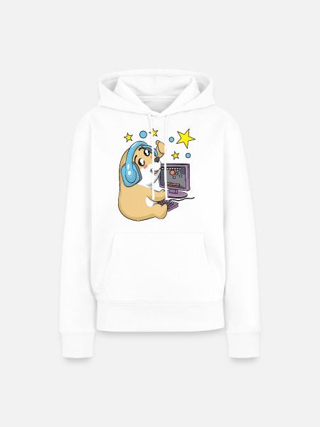 Gamer - Frauen Premium Bio Hoodie - Weiß