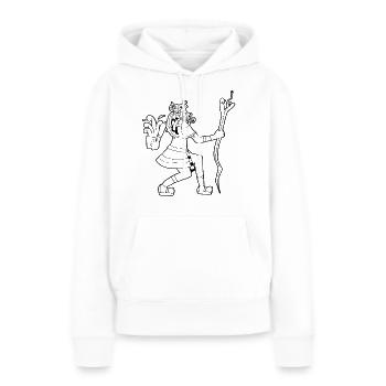 Tlaloc Aztec Rain Dieu Aztèque Nahu - Sweat à capuche Premium bio Femme - blanc - Devant - Julia (174cm)