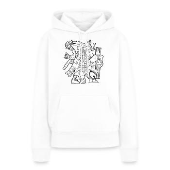 Mixcoatl Aztèque Dieu Nuage Serpent Maya Inka Tolt - Sweat à capuche Premium bio Femme - blanc - Devant - Julia (174cm)