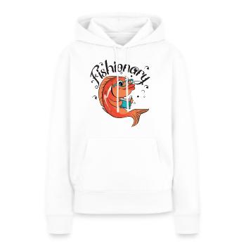 Fischerei - Frauen Premium Bio Hoodie - Weiß - Vorne - Julia (174cm)