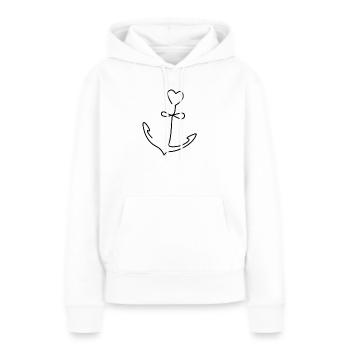 Ancre maritime - Sweat à capuche Premium bio Femme - blanc - Devant - Julia (174cm)