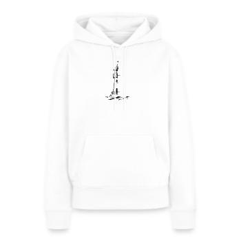 Phare maritime - Sweat à capuche Premium bio Femme - blanc - Devant - Julia (174cm)
