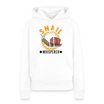 Schnecken Flüsterer Snail Whisperer - Frauen Premium Bio Hoodie - Weiß - Vorne - Julia (174cm)