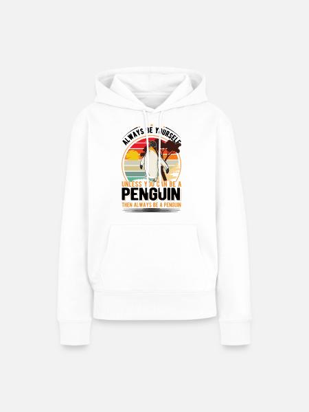 Pinguin Geschenk Penguin - Frauen Premium Bio Hoodie - Weiß