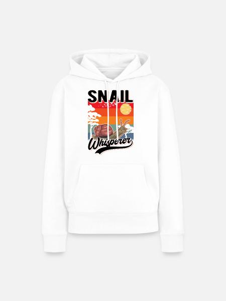 Schneckenflüsterer Schnecke Snail Whisperer - Frauen Premium Bio Hoodie - Weiß