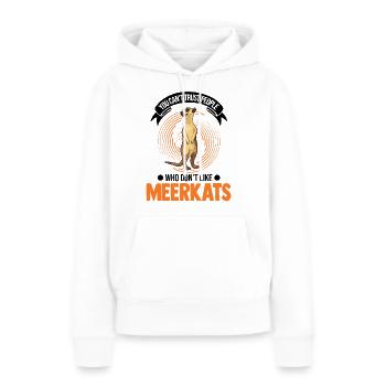 Suricate Cadeau Suricate Suricate - Sweat à capuche Premium bio Femme - blanc - Devant - Julia (174cm)