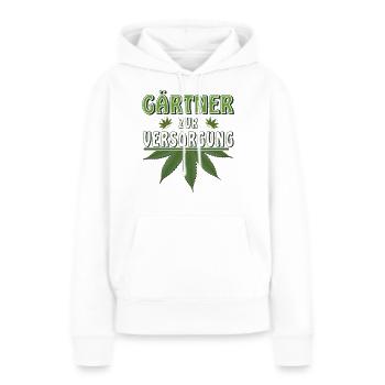 HANF GÄRTNER ZUR SELBSTVERSORGUNG - Frauen Premium Bio Hoodie - Weiß - Vorne - Julia (174cm)