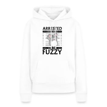 Arrested for cuteness and blur design - Women’s Premium Organic Hoodie - white - Front - Julia (174cm)