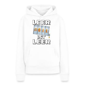 LEER IST LEER - Frauen Premium Bio Hoodie - Weiß - Vorne - Julia (174cm)