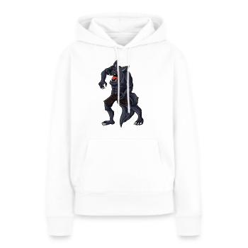 Werwolf - Frauen Premium Bio Hoodie - Weiß - Vorne - Julia (174cm)