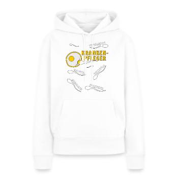 KRANKENPFLEGER - Frauen Premium Bio Hoodie - Weiß - Vorne - Julia (174cm)