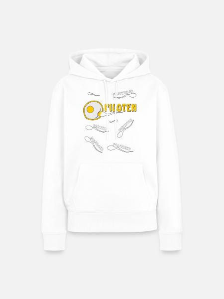 PILOTEN - Frauen Premium Bio Hoodie - Weiß