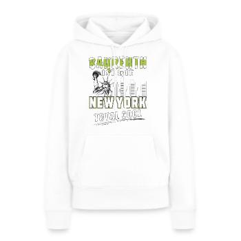 BAYREUTH IST WIE NEW YORK - Frauen Premium Bio Hoodie - Weiß - Vorne - Julia (174cm)