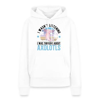 Axolotl Cadeau Queue Lurch - Sweat à capuche Premium bio Femme - blanc - Devant - Julia (174cm)