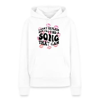 Coquette Esthétique Centre-ville - Sweat à capuche Premium bio Femme - blanc - Devant - Julia (174cm)