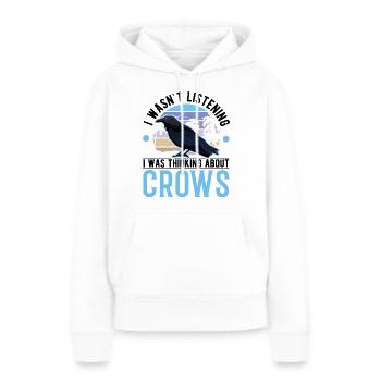 Crow Gift Crow Raven Beetle Breeder - Sweat à capuche Premium bio Femme - blanc - Devant - Julia (174cm)