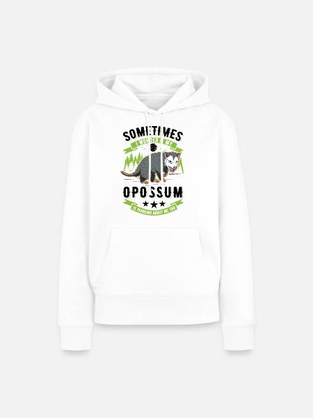 Opossum Possum Beutelratte - Frauen Premium Bio Hoodie - Weiß