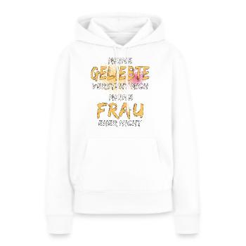 MEINE GELIEBTE VERSTEHT MICH - Frauen Premium Bio Hoodie - Weiß - Vorne - Julia (174cm)