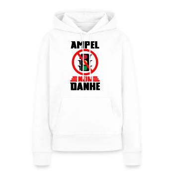 Ampel #Rücktritt der Regierung - Frauen Premium Bio Hoodie - Weiß - Vorne - Julia (174cm)