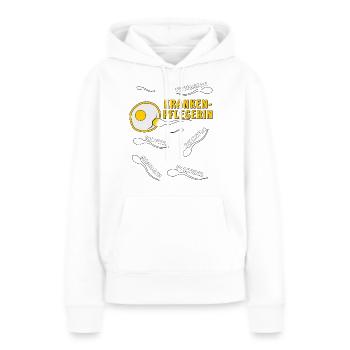KRANKENPFLEGERIN - Frauen Premium Bio Hoodie - Weiß - Vorne - Julia (174cm)