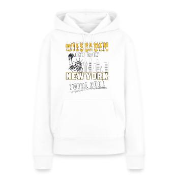 WIESBADEN IST WIE NEW YORK - Frauen Premium Bio Hoodie - Weiß - Vorne - Julia (174cm)