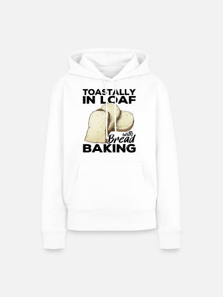 Lustiger Brotbacken-Bäcker - Frauen Premium Bio Hoodie - Weiß