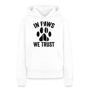 Policier Chien policier - Sweat à capuche Premium bio Femme - blanc - Devant - Julia (174cm)