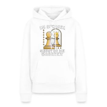IM SPIEGEL SIEHST DU DIE WAHRHEIT - Frauen Premium Bio Hoodie - Weiß - Vorne - Julia (174cm)