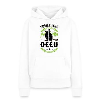 Degu Besitzer Strauchratte Walddegu - Frauen Premium Bio Hoodie - Weiß - Vorne - Julia (174cm)