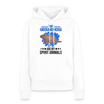 Murmeltier Spirit Animal Groundhog Marmot - Women’s Premium Organic Hoodie - white - Front - Julia (174cm)