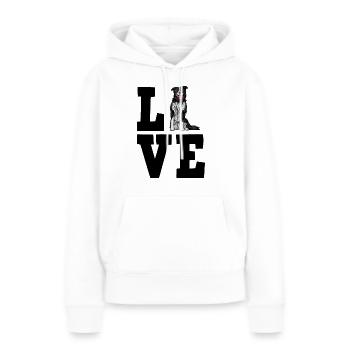 Border Collie - Sweat à capuche Premium bio Femme - blanc - Devant - Julia (174cm)