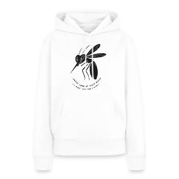 Moustique - Sweat à capuche Premium bio Femme - blanc - Devant - Julia (174cm)
