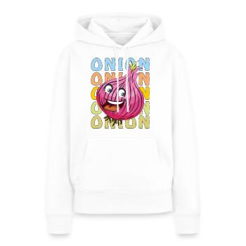 OIGNON - Sweat à capuche Premium bio Femme - blanc - Devant - Julia (174cm)