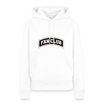Membre du Fan Club - Sweat à capuche Premium bio Femme - blanc - Devant - Julia (174cm)