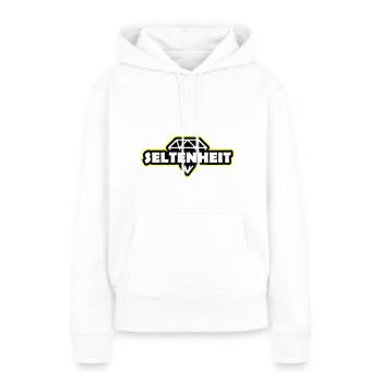 Seltenheit Diamant Spruch Motto - Frauen Premium Bio Hoodie - Weiß - Vorne - Julia (174cm)