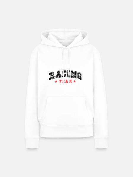 Racing Team - Frauen Premium Bio Hoodie - Weiß