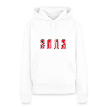 2003 Jahr Geburtstag - Frauen Premium Bio Hoodie - Weiß - Vorne - Julia (174cm)