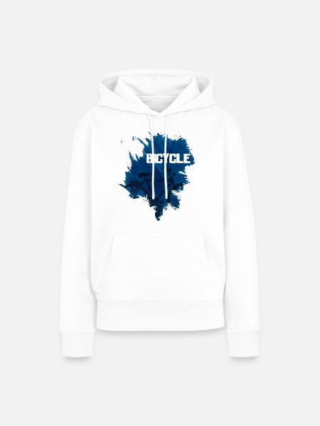 Bicycle - Frauen Premium Bio Hoodie - Weiß