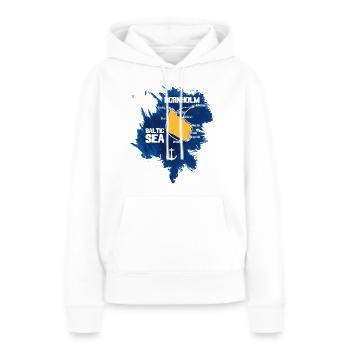 Bornholm Mer Baltique - Sweat à capuche Premium bio Femme - blanc - Devant - Julia (174cm)