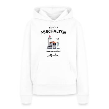 Marken, Waterland, Niederlande, Einfach abschalten - Frauen Premium Bio Hoodie - Weiß - Vorne - Julia (174cm)