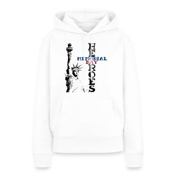 Memorial Day heroes - Women’s Premium Organic Hoodie - white - Front - Julia (174cm)