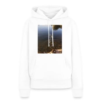 Lake, Drops, Nature - Women’s Premium Organic Hoodie - white - Front - Julia (174cm)