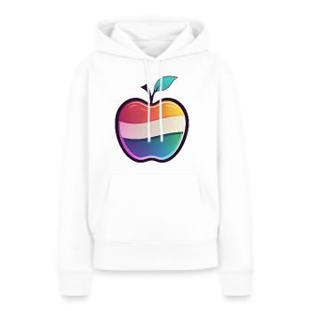Pomme - Sweat à capuche Premium bio Femme - blanc - Devant - Julia (174cm)
