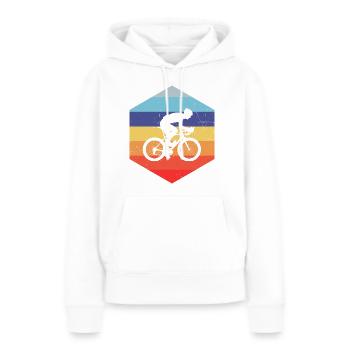Vélo de route Vélo de route Vélo de route Vélo de route - Sweat à capuche Premium bio Femme - blanc - Devant - Julia (174cm)