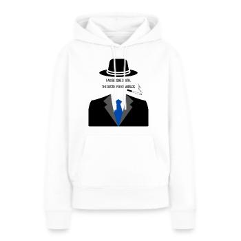 I am become death - Oppenheimer print - Women’s Premium Organic Hoodie - white - Front - Julia (174cm)
