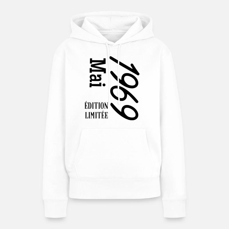 édition limitée Mai 1969 - Sweat à capuche Premium bio Femme - blanc