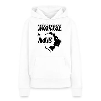 Favorit animal - Frauen Premium Bio Hoodie - Weiß - Vorne - Julia (174cm)