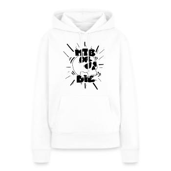 VTT ou matrice - Sweat à capuche Premium bio Femme - blanc - Devant - Julia (174cm)